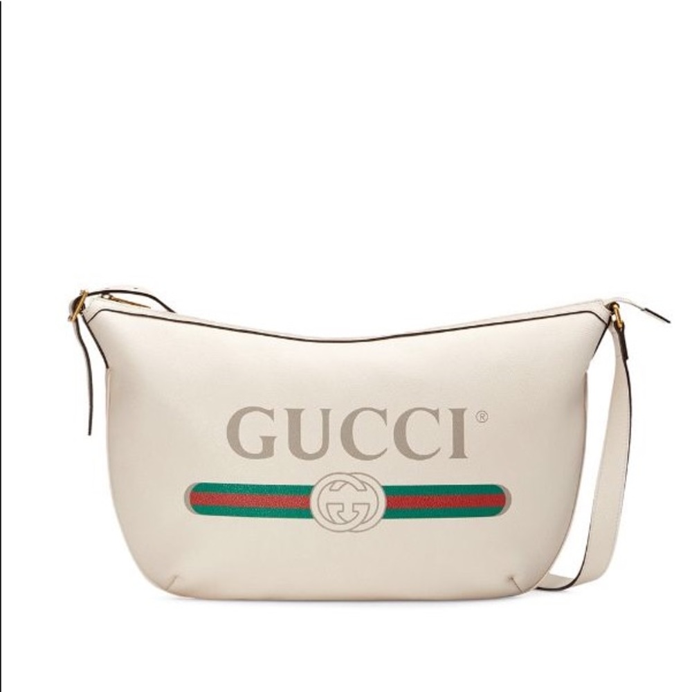 Gucci Logo Print Large Crossbody Bag